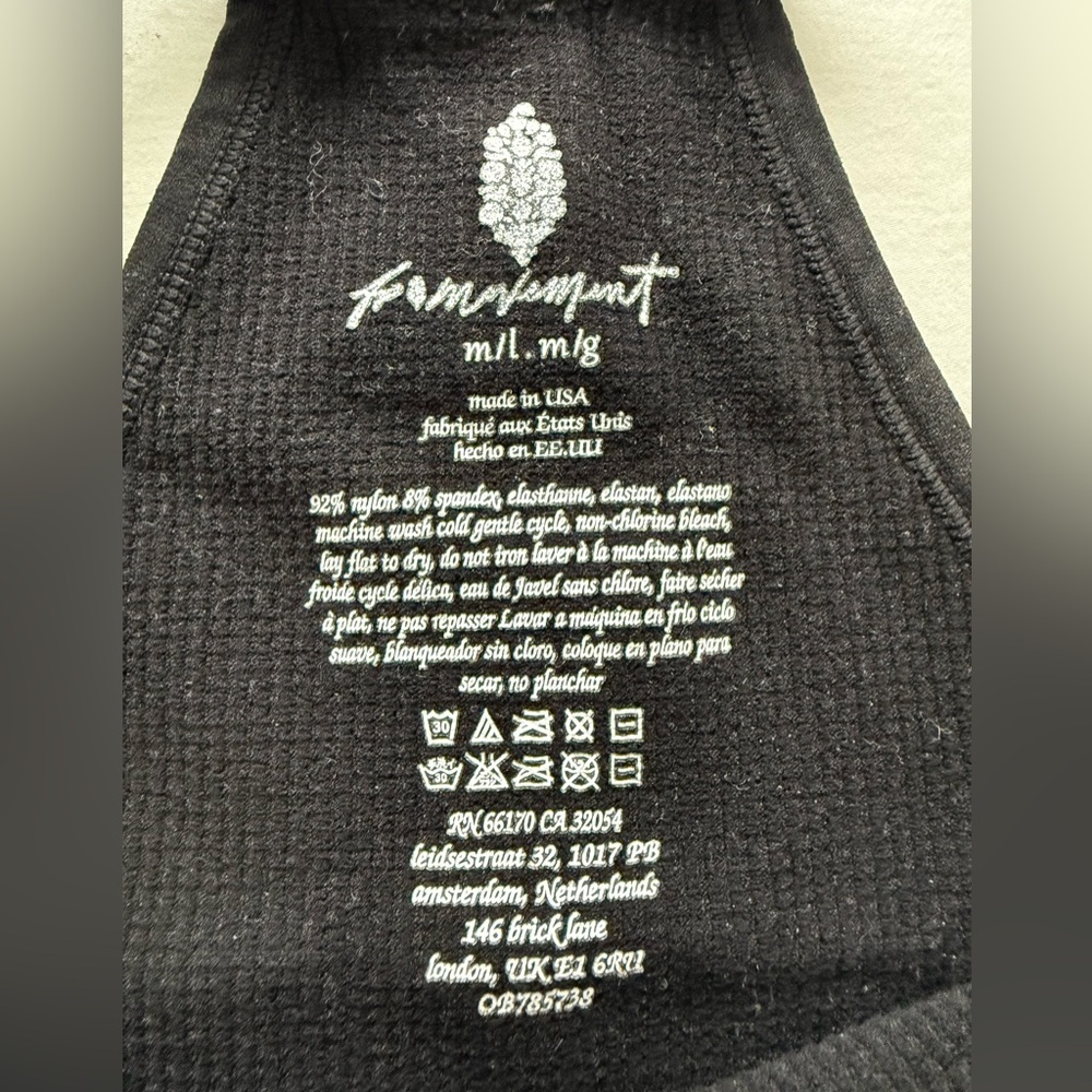 Black Ribbed Tank Top - Picture 3 of 3